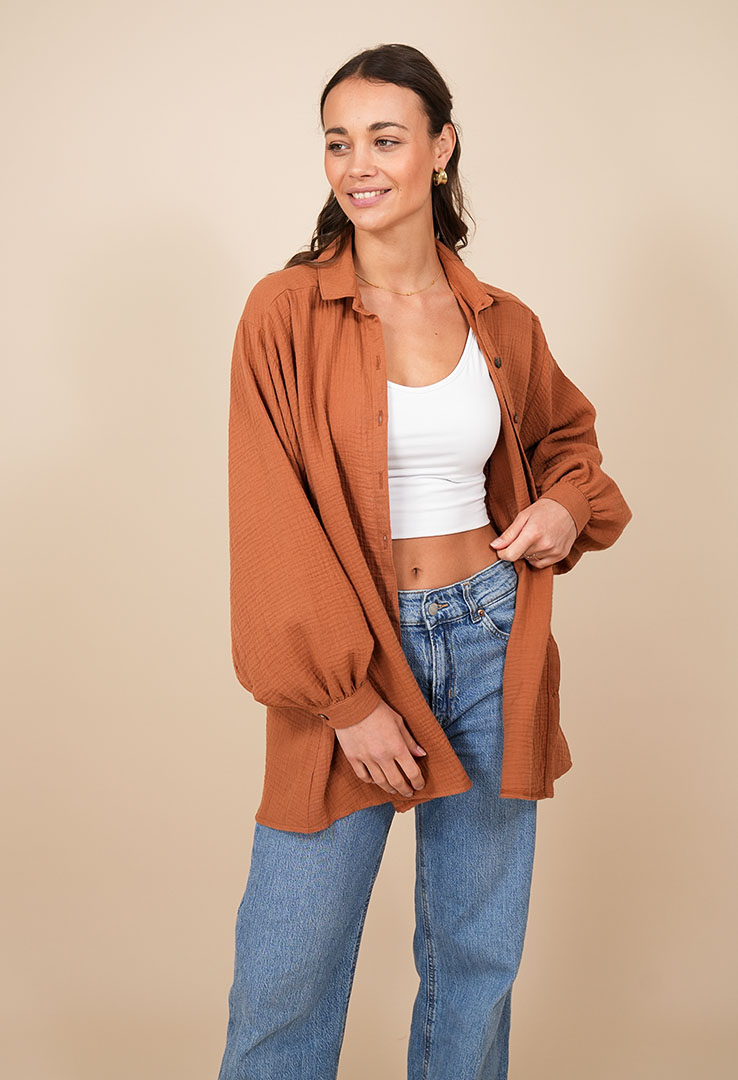 Oversize Musselinbluse "Catch the breeze”