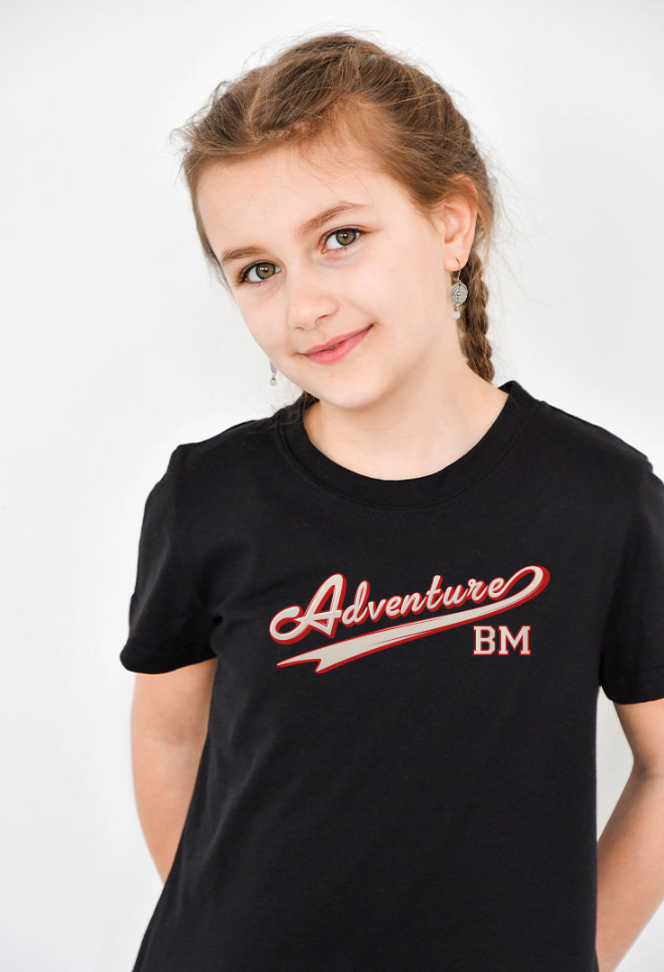 T-Shirt schwarz mit Print "Swoosh"