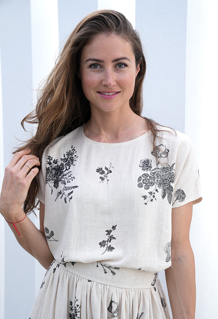 "Nature's Embrace" Viskose-Leinen-Shirt