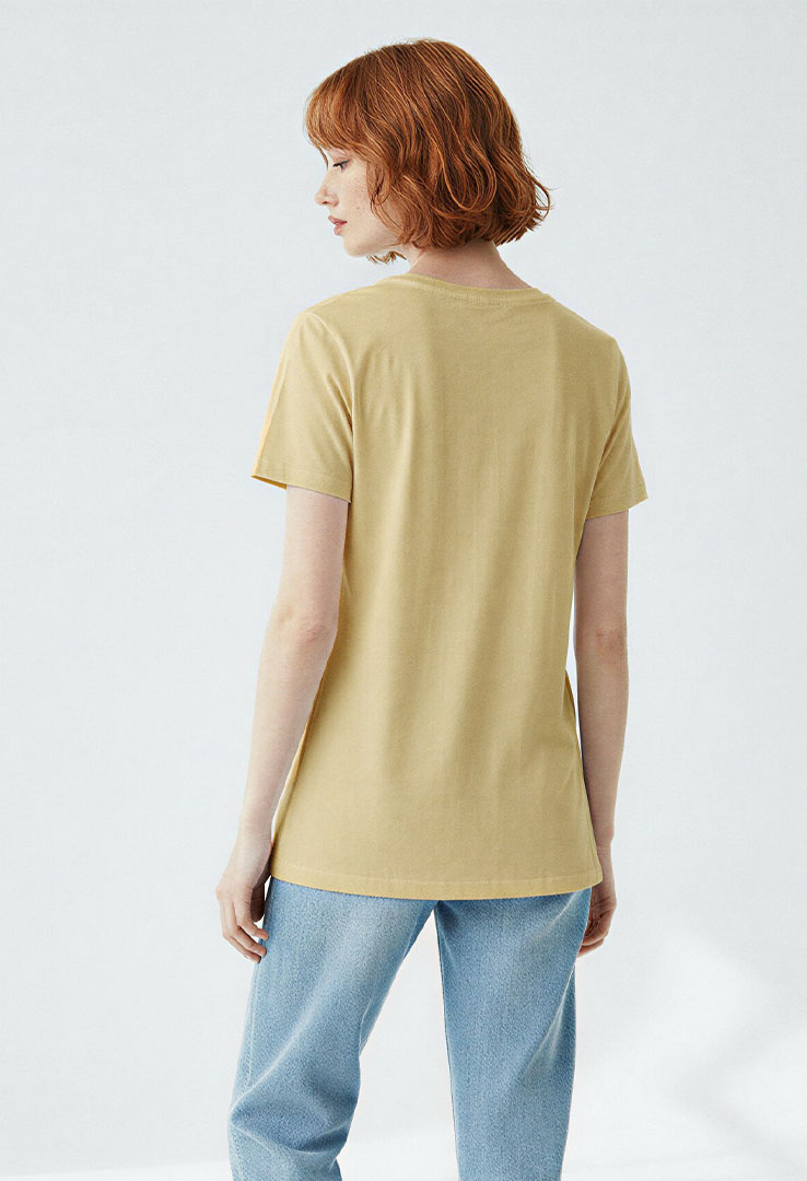 nachhaltiges Frauen  Basic-T-Shirt aus Baumwolle und Modal   Hemp