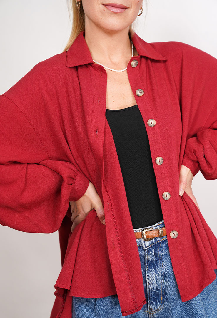 lockere Leinenbluse "Urban Bloom "
