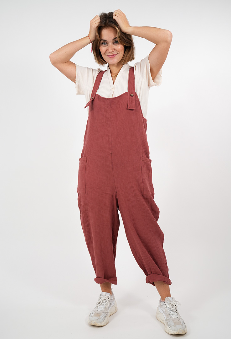"Rustic Redo" Musselin-Latzhose