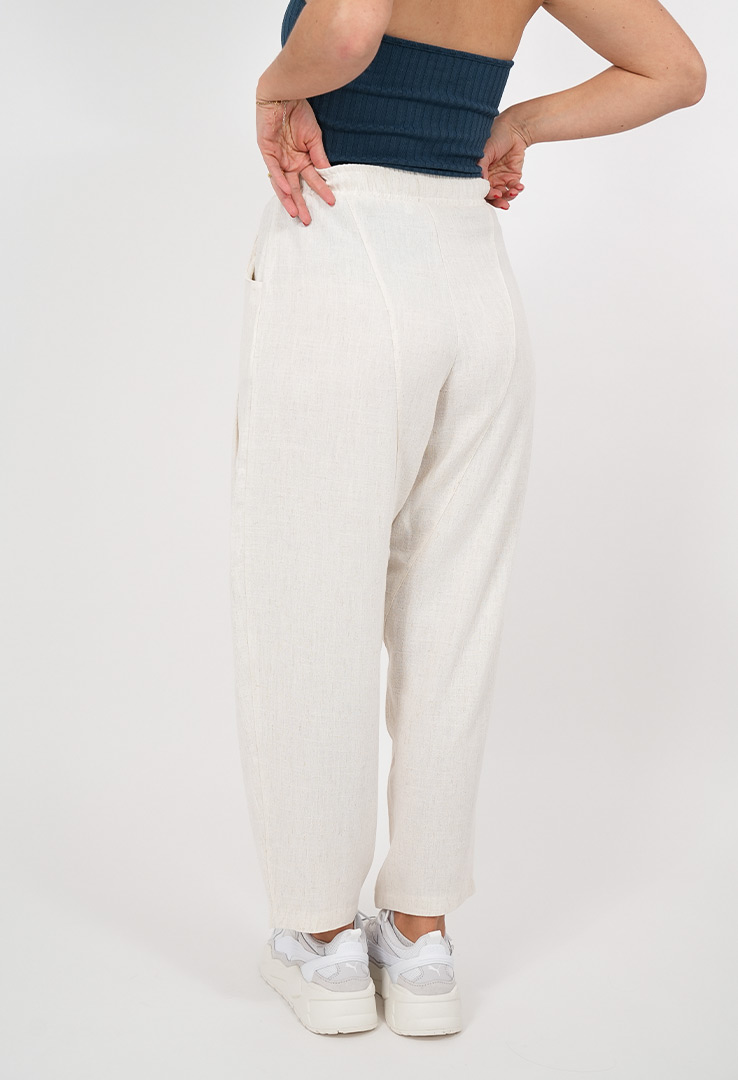 Barrel Fit Leinenhose 