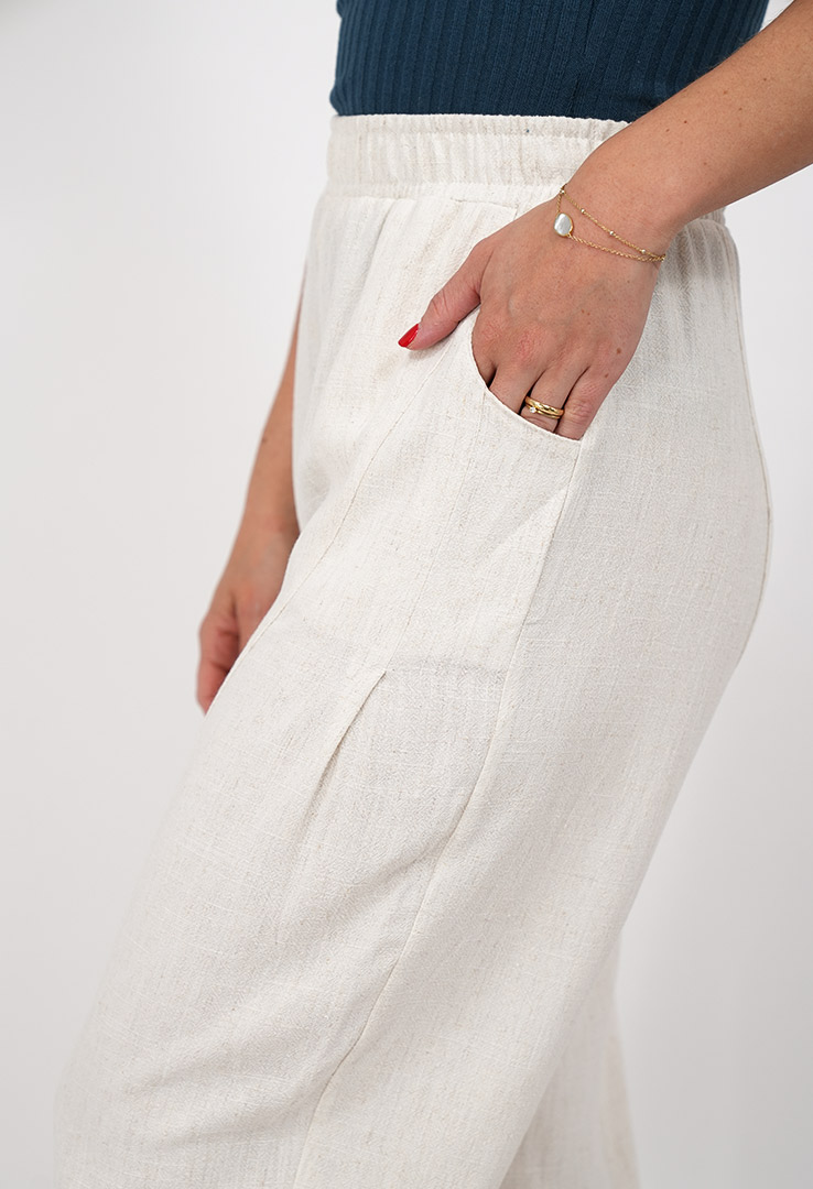 Barrel Fit Leinenhose 