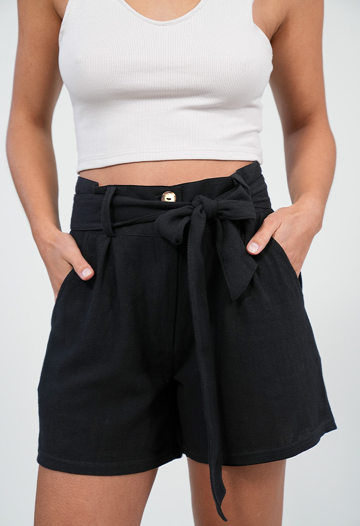 "Summer Sketch" Leinen-Shorts