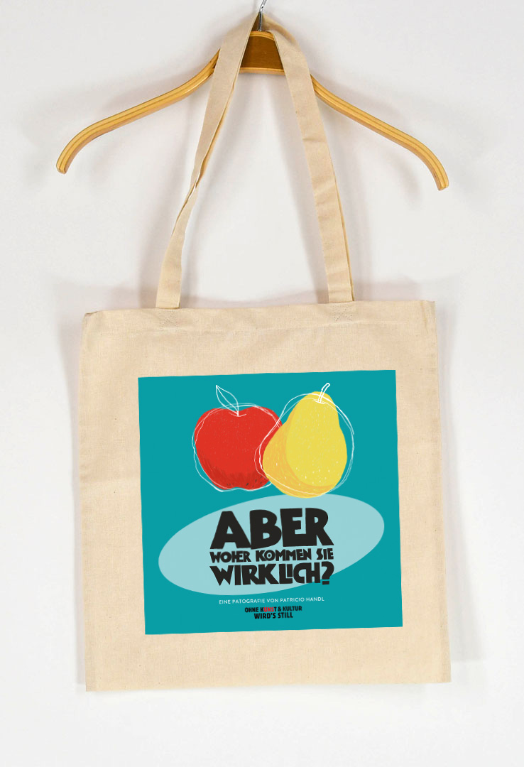 Jutebeutel "Aber woher kommen sie wirklich ?" Äpfel