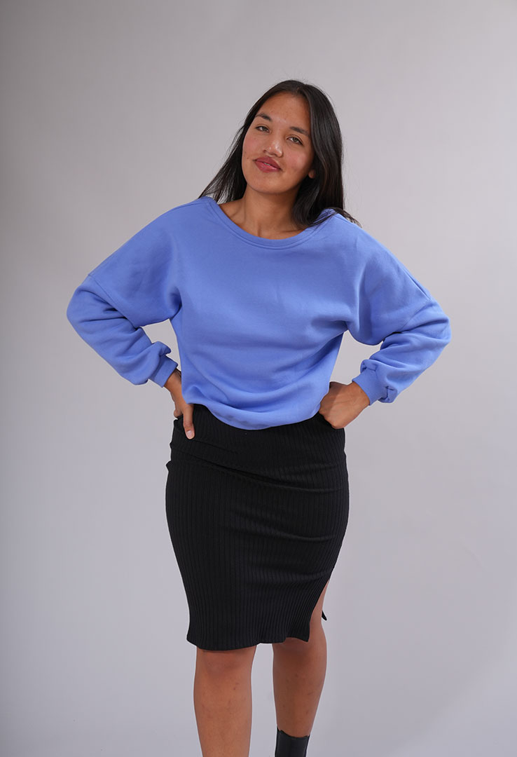 "Twist & Turn" Off-Shoulder Sweater