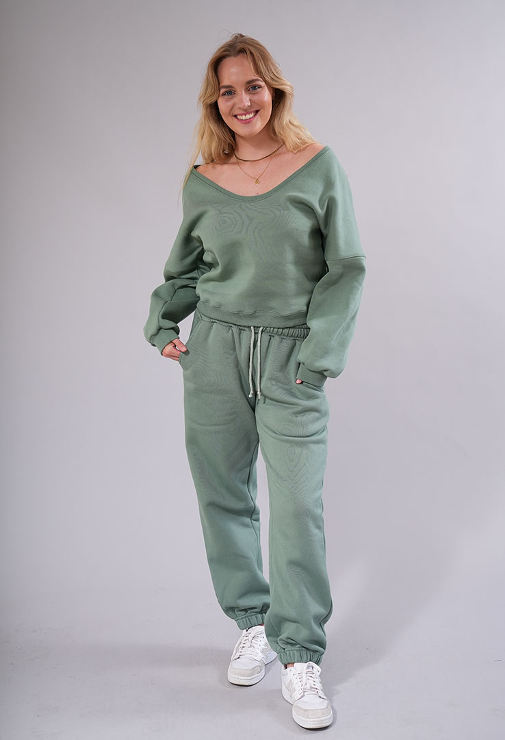 "Twist & Turn" Off-Shoulder Sweater