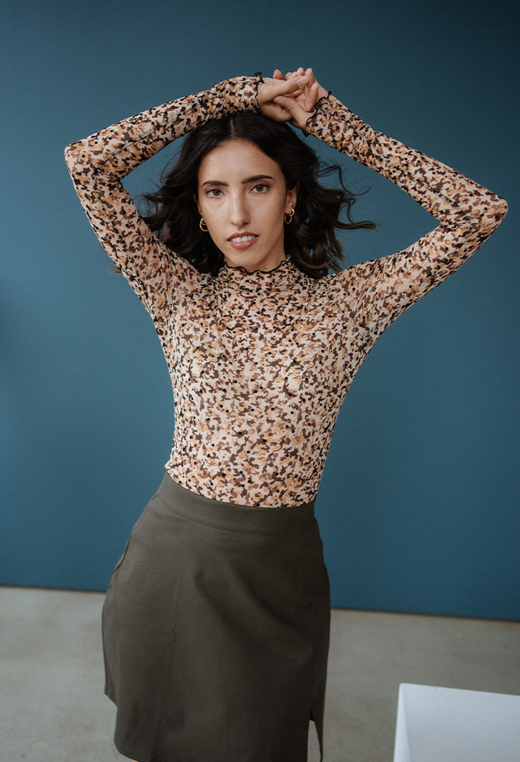 Mesh Turtleneck Longsleeve