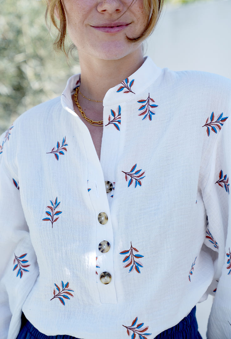 Musselin Bluse "Spring Flow"