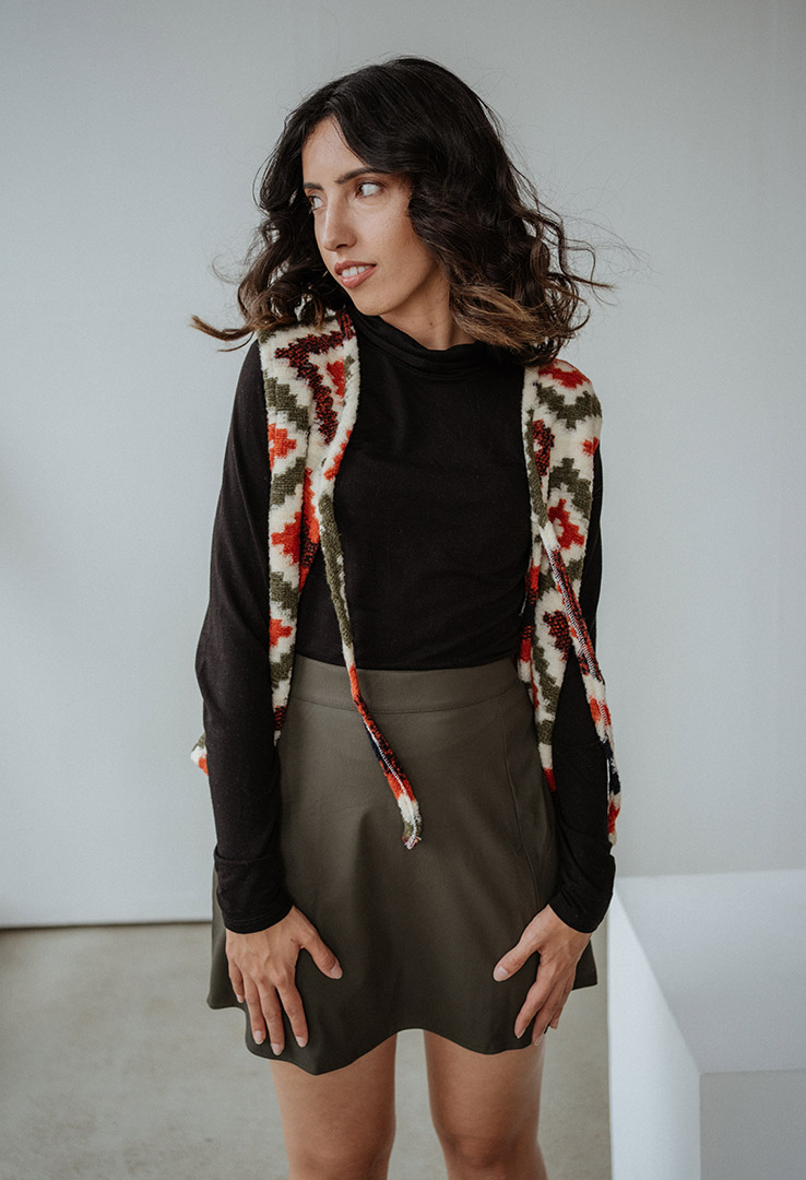 Nicht rutschender Kunstlederrock 