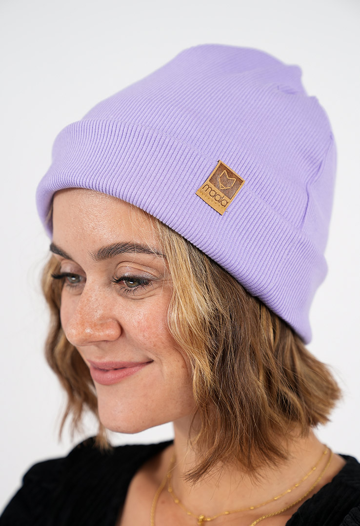 gerippte Beanie Mütze
