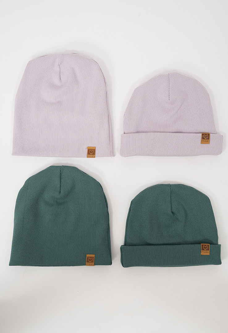 gerippte Beanie Mütze