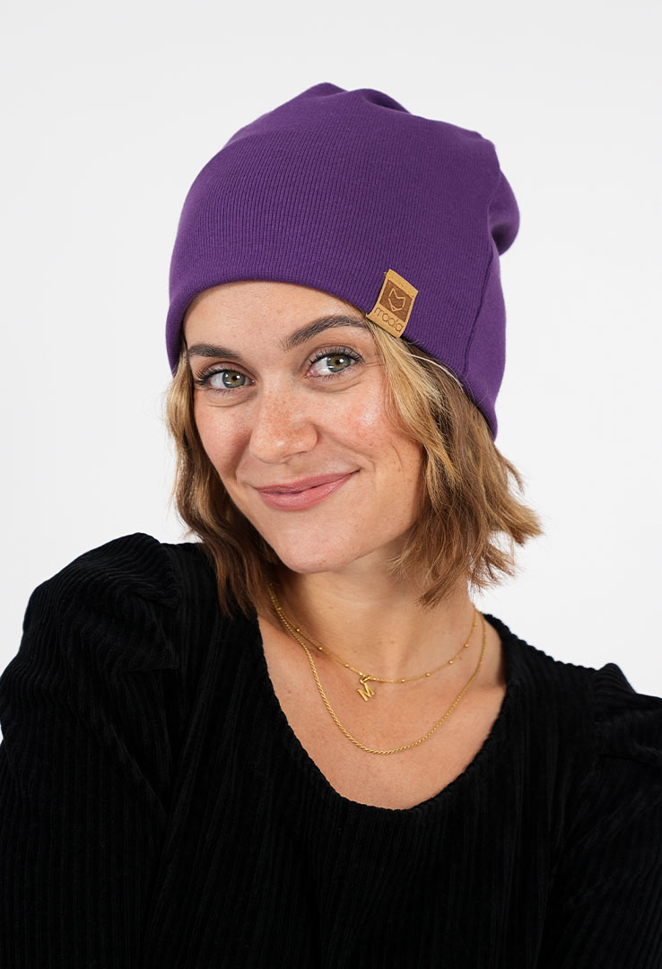 gerippte Beanie Mütze