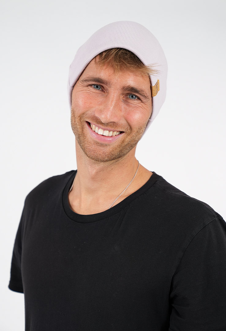 gerippte Beanie Mütze