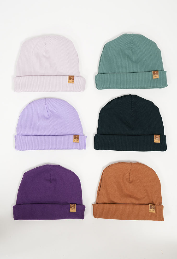 gerippte Beanie Mütze