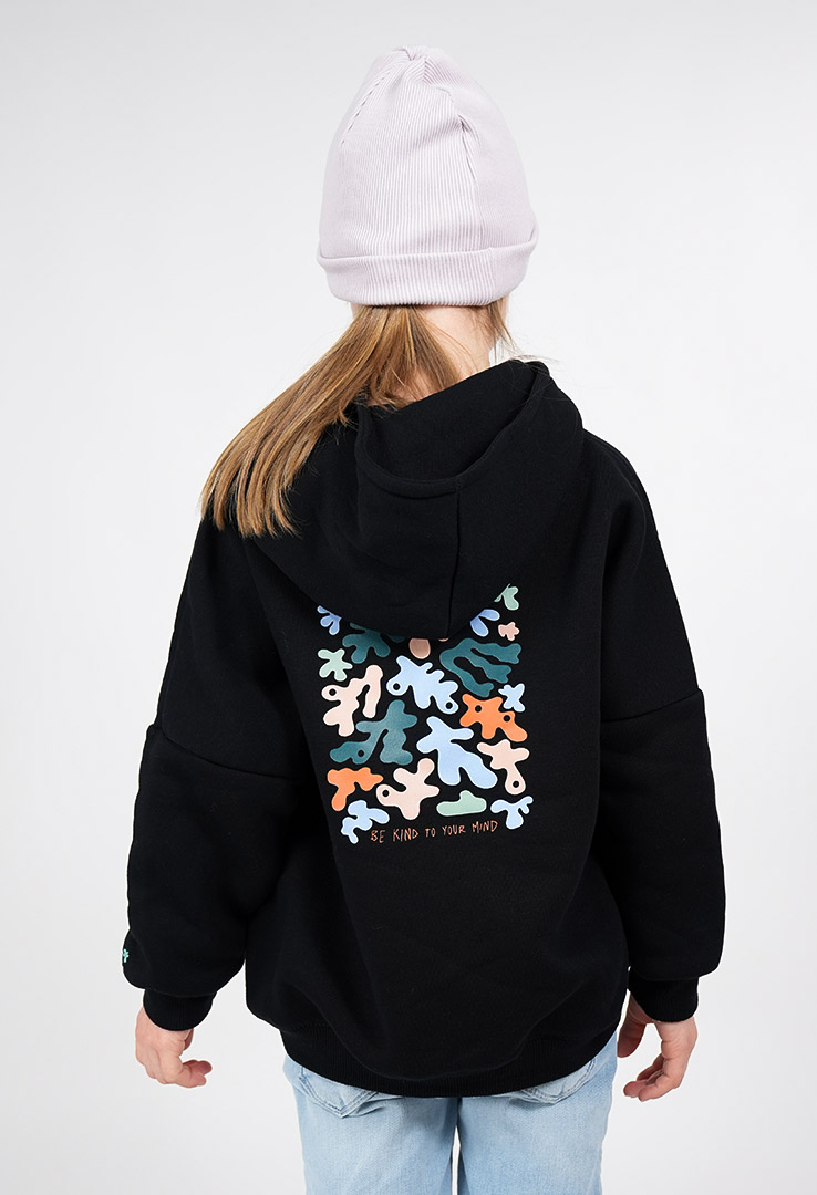Kinder Kapuzen Sweater "Be kind to your Mind"