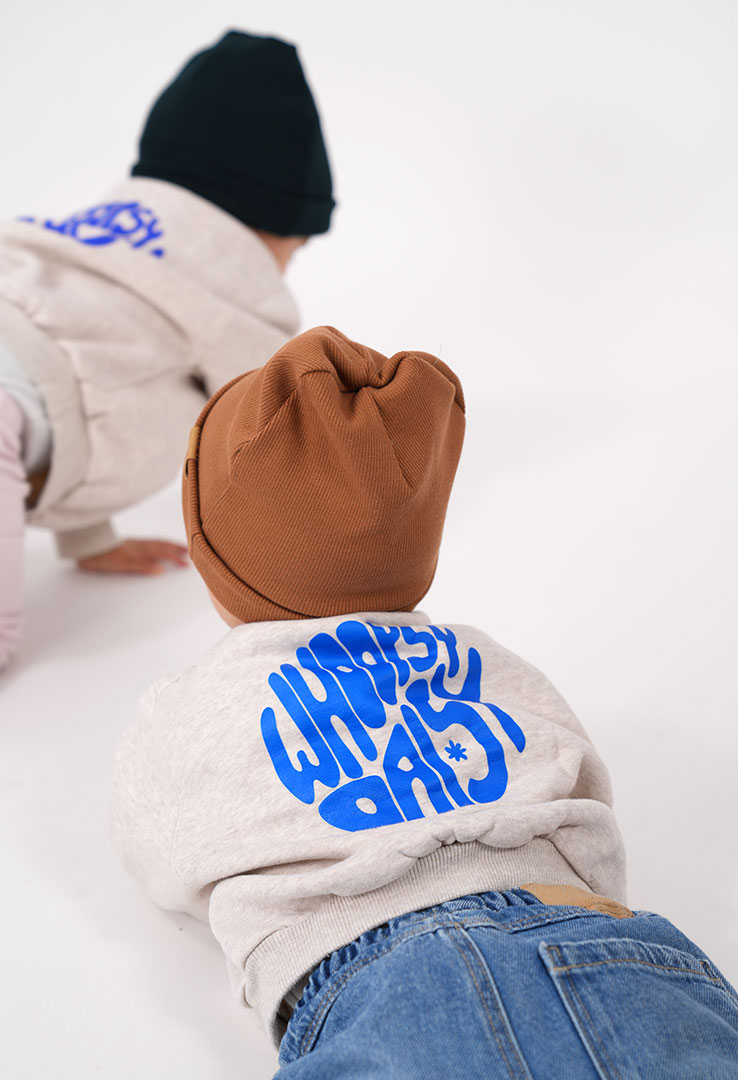gerippte Beanie Mütze für Kinder