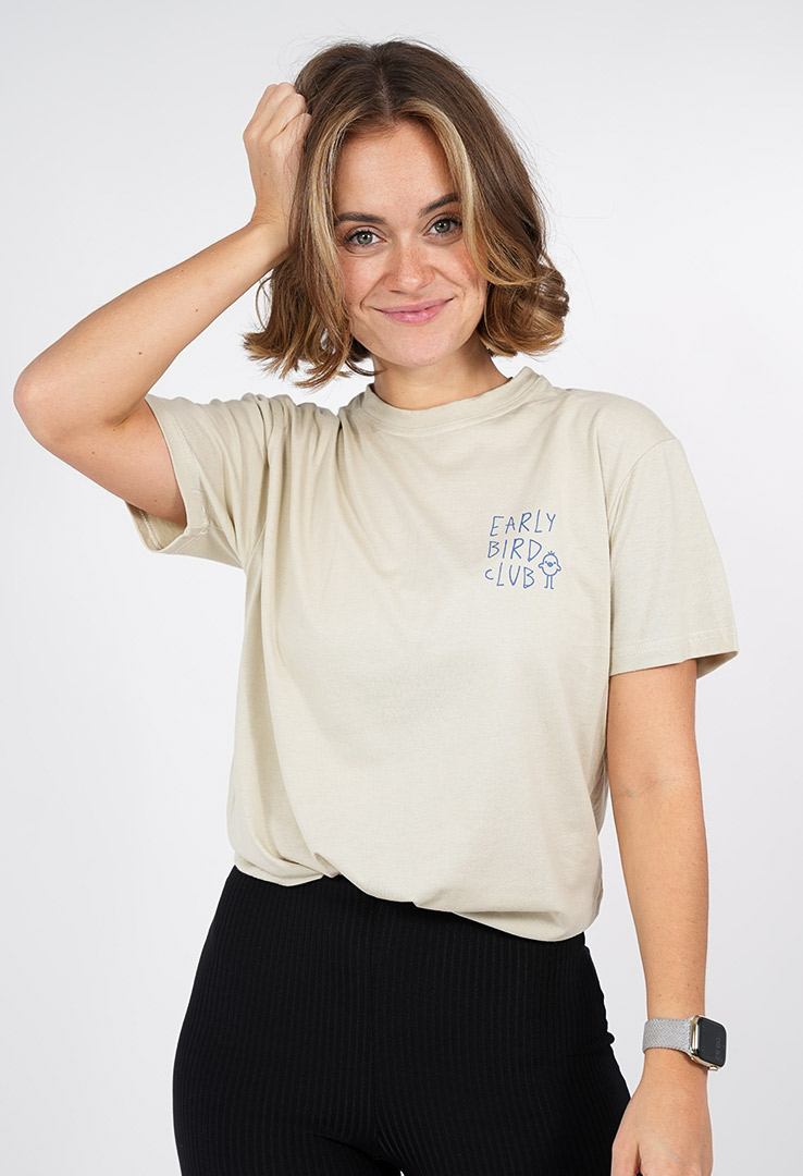 Print-Shirt " Early bird Club"