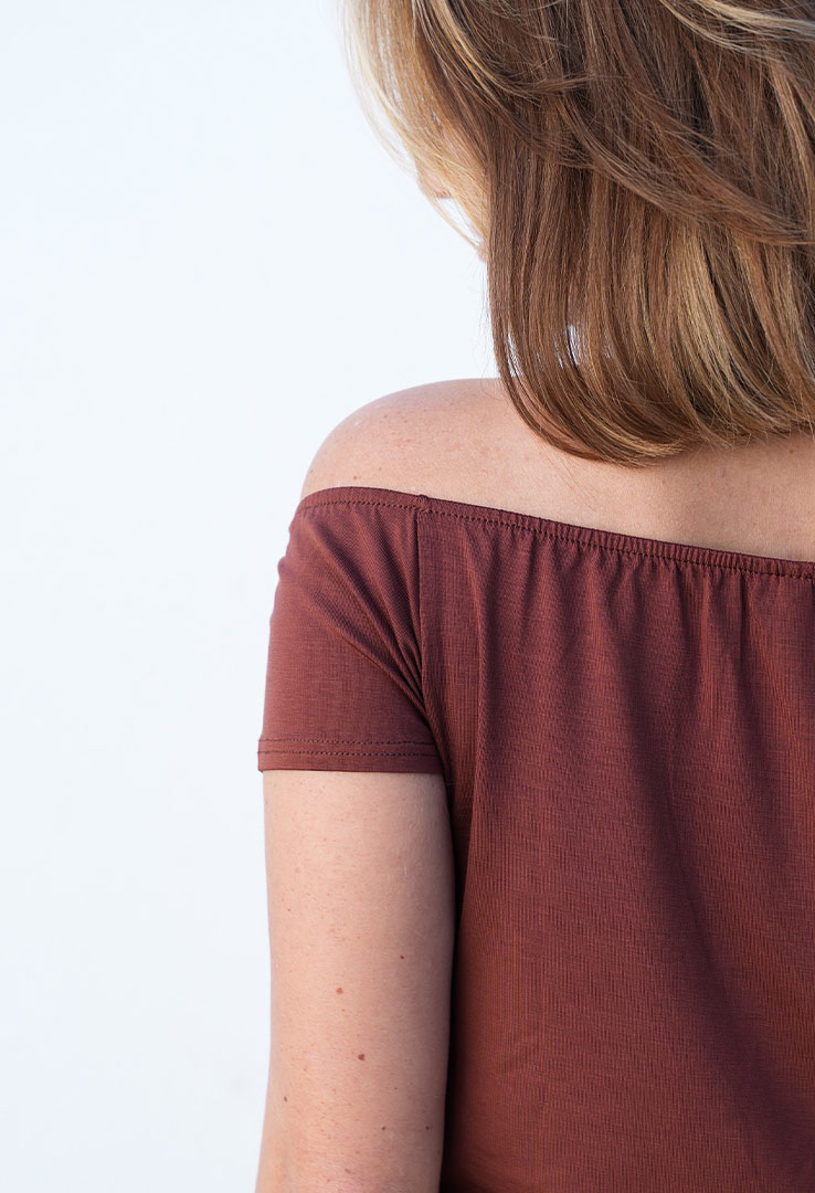"Sunset Glow" Offshoulder Shirt