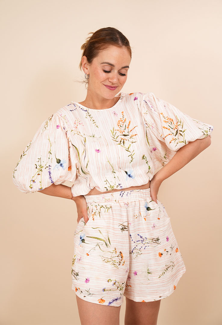 Musselin Shirt „ Sunny Siesta“