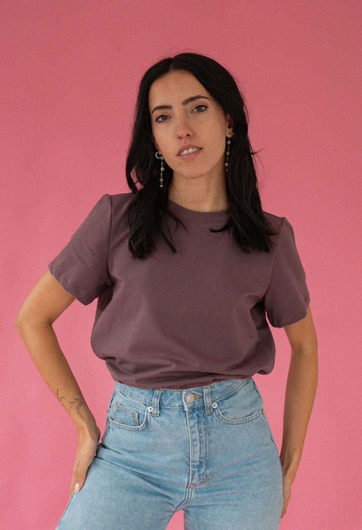 Basic Shirt mit Saum zum Binden 