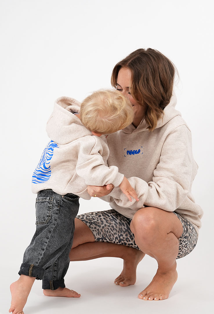 Kapuzen Sweater beige melange "now is now"