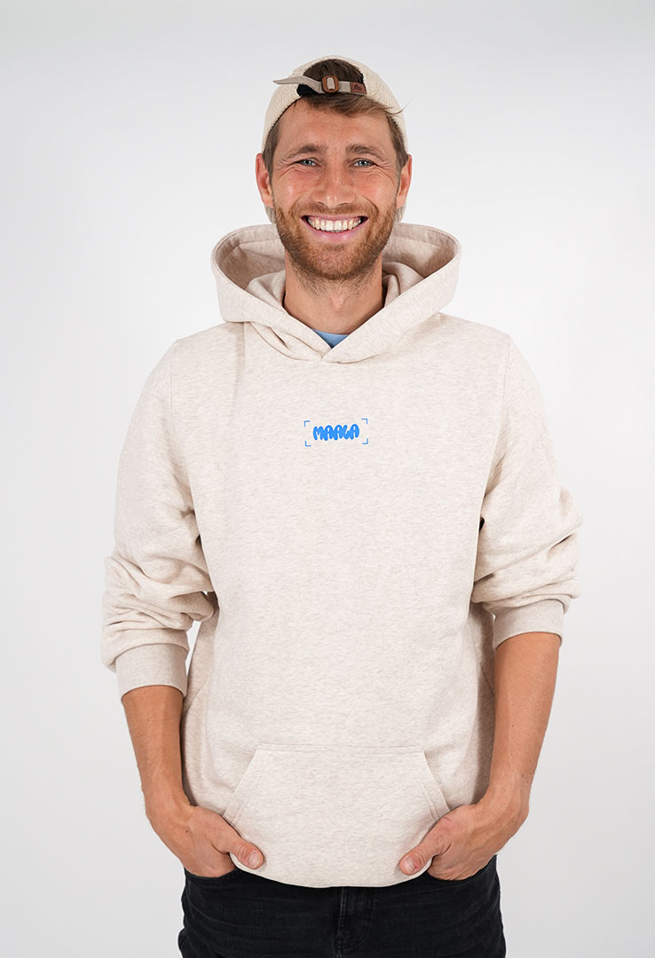 Kapuzen Sweater beige melange "now is now"