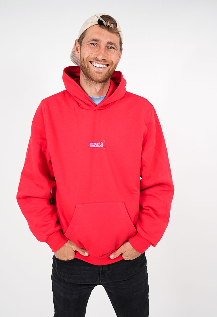 Kapuzen Sweater rot  "Feel it all"