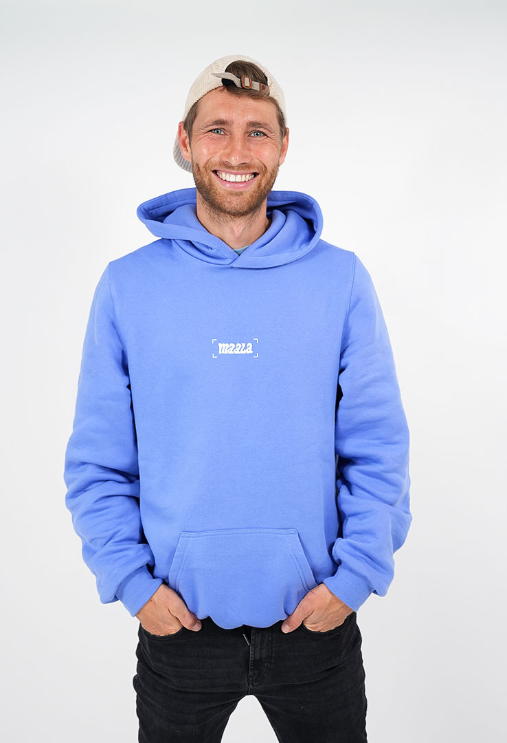 Kapuzen Sweater blau "Feel it all"