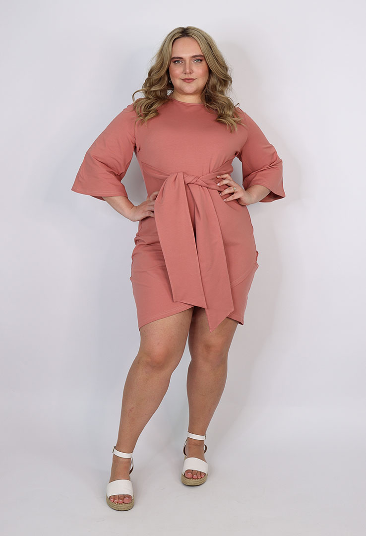 Sweatkleid mit gürtel Clearance