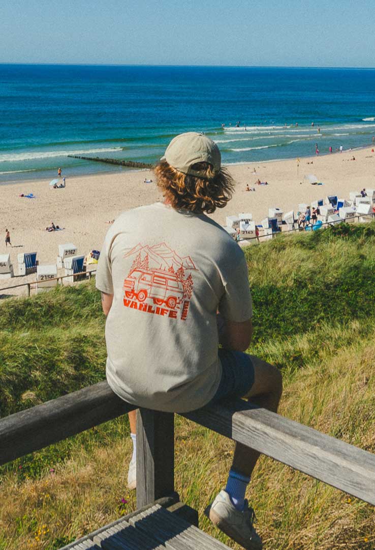 T-Shirt "Vanlife Forever" in Cement