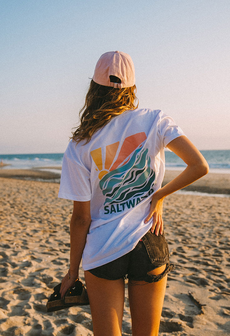 T-Shirt "Saltwater" in White