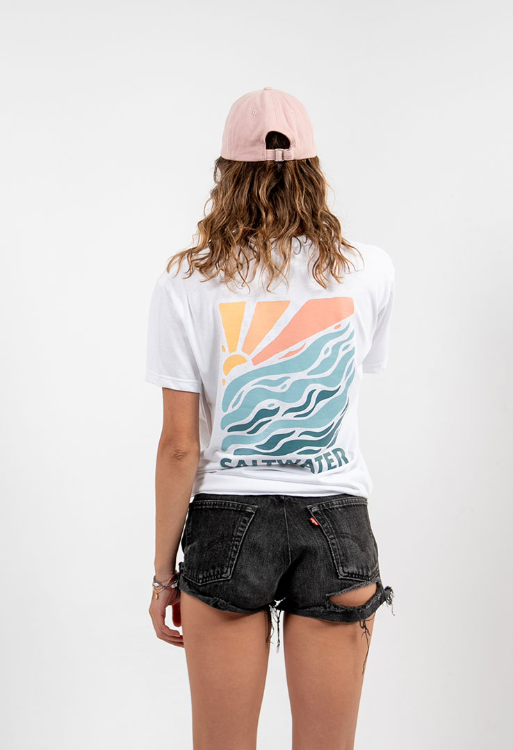 T-Shirt "Saltwater" in White