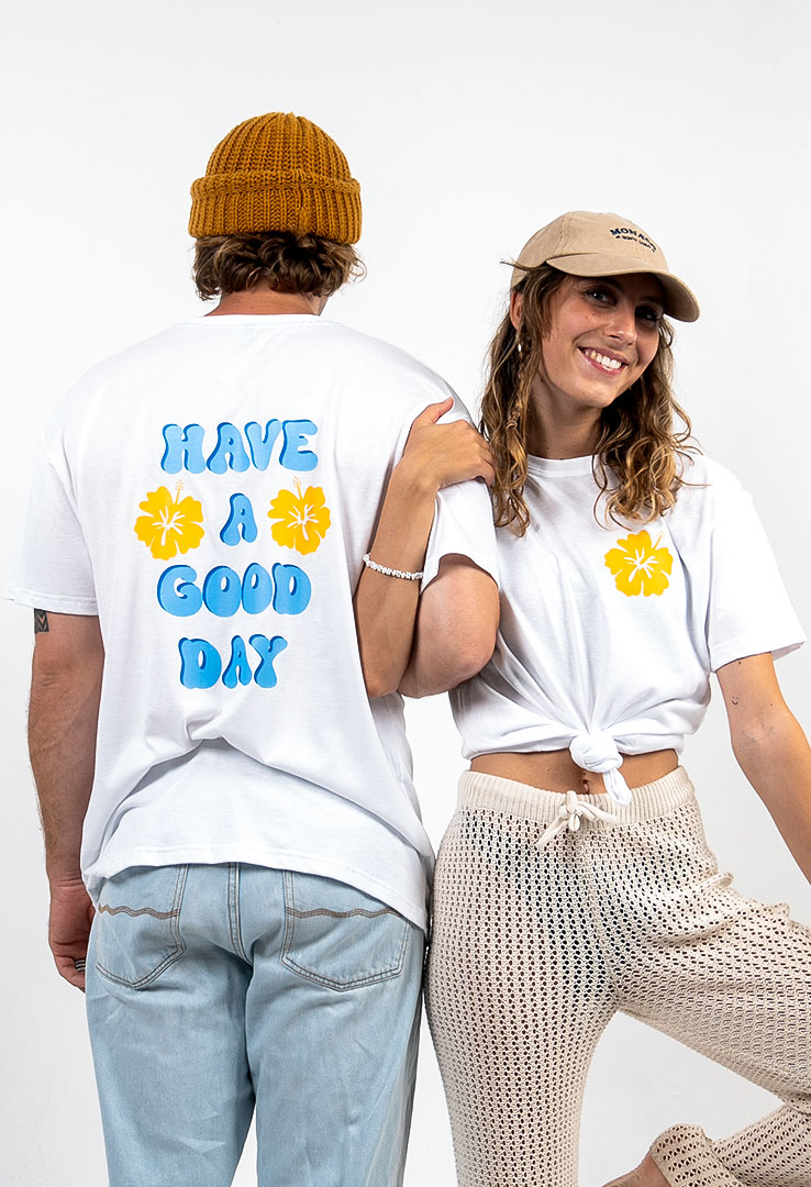 T-Shirt "Have a Good Day" in White