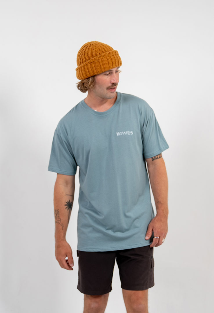 T-Shirt "Waves" in  Lead