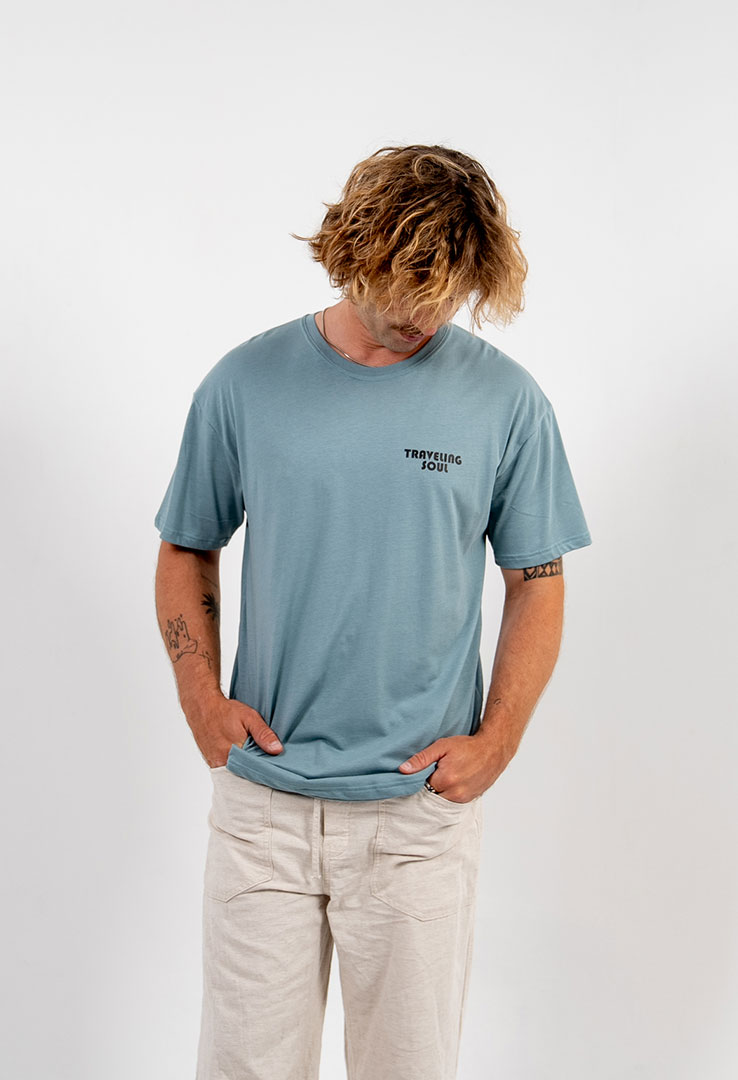 T-Shirt "Travel Soul" in Lead