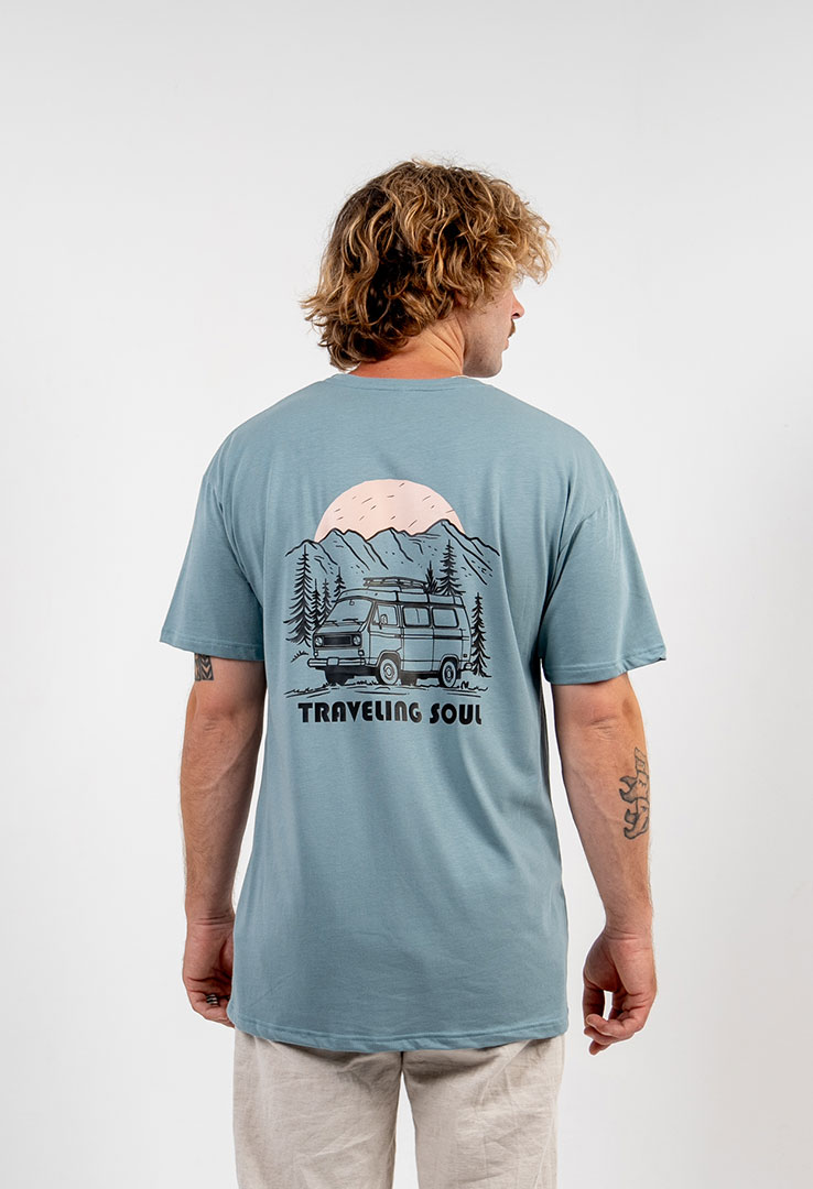 T-Shirt "Travel Soul" in Lead