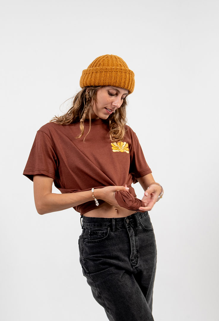 T-Shirt "Sunset" in Cinnamon