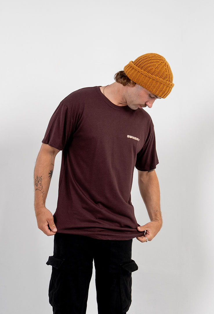 T-Shirt "Sunset Color" in Fudge
