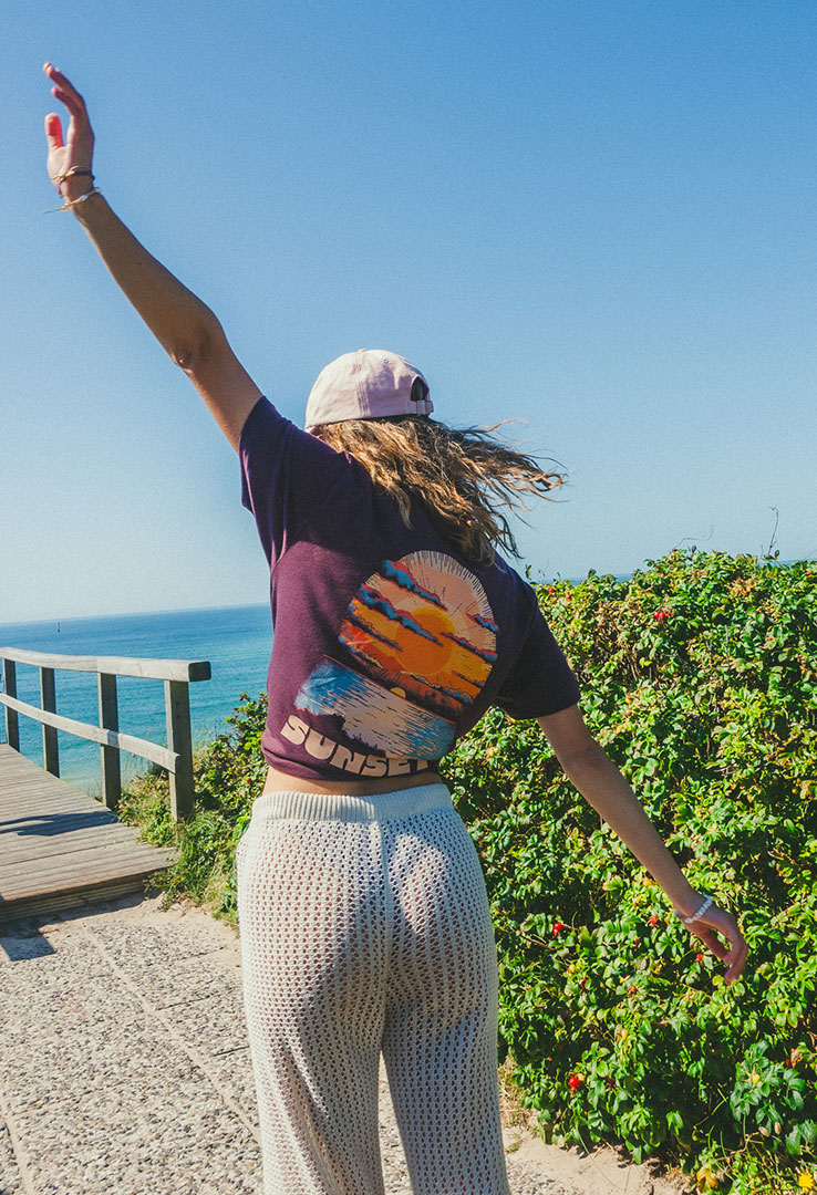 T-Shirt "Sunset Color" in Fudge