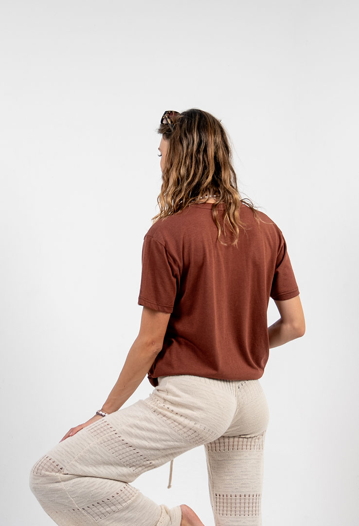 T-Shirt "Flower Mountain" in Cinnamon