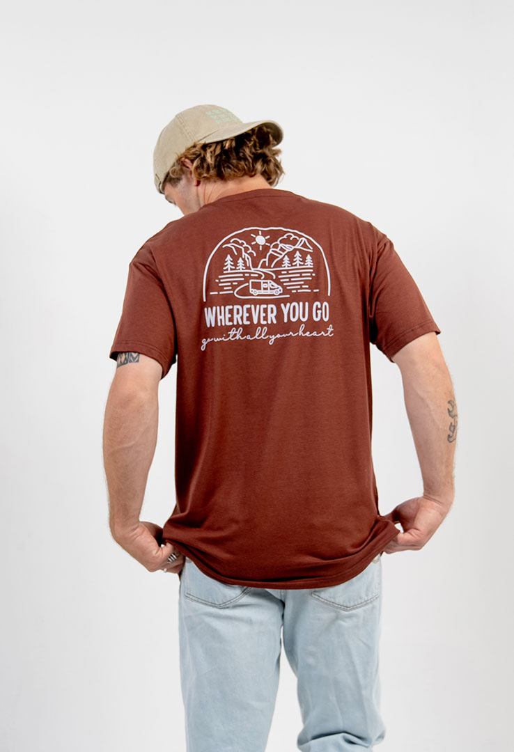 T-Shirt "Wherever you go" in Cinnamon