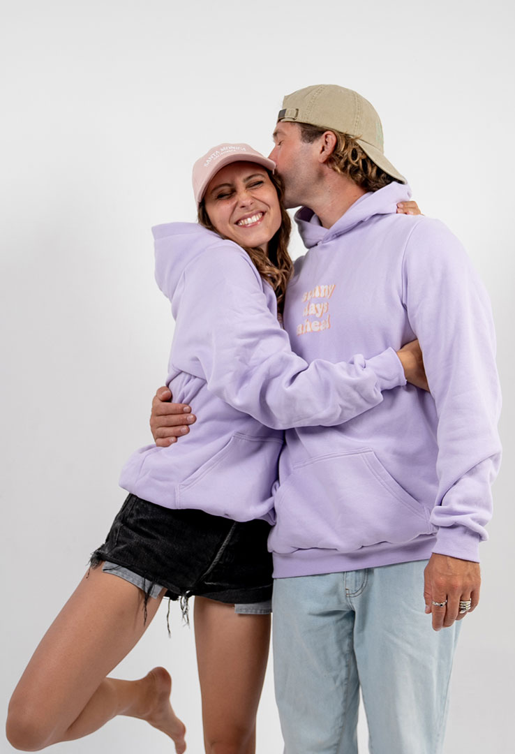 Hoodie "Sunny days ahead" in Lilac