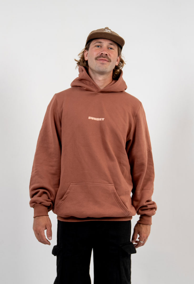 Hoodie "Sunset Color" in Apple Brown
