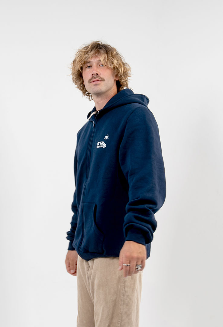 Sweatjacke "Wherever you go" in Navyblue