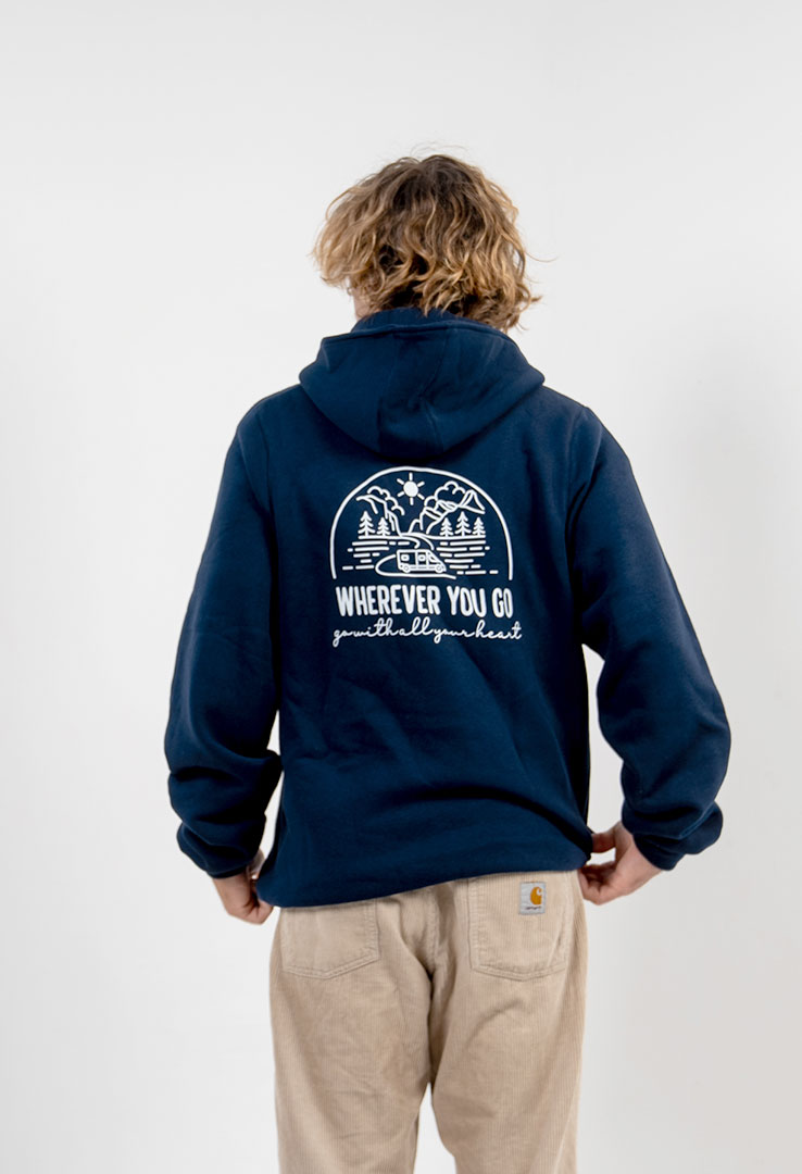 Sweatjacke "Wherever you go" in Navyblue