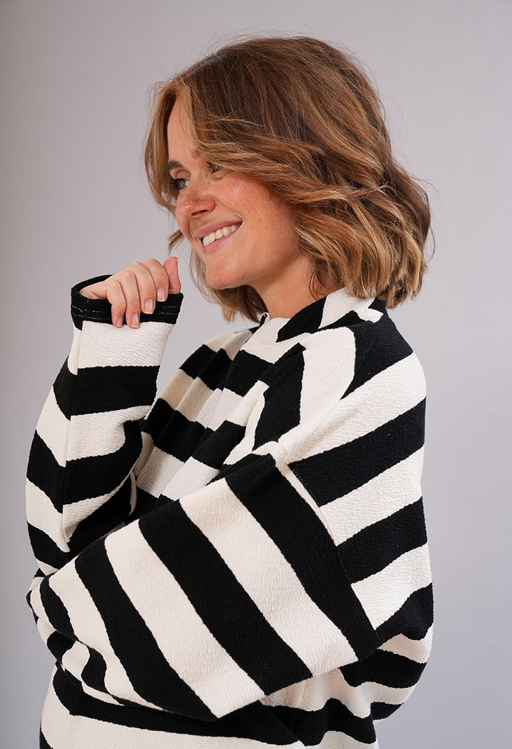 "Stripe It Up" Half-Zip Pullover