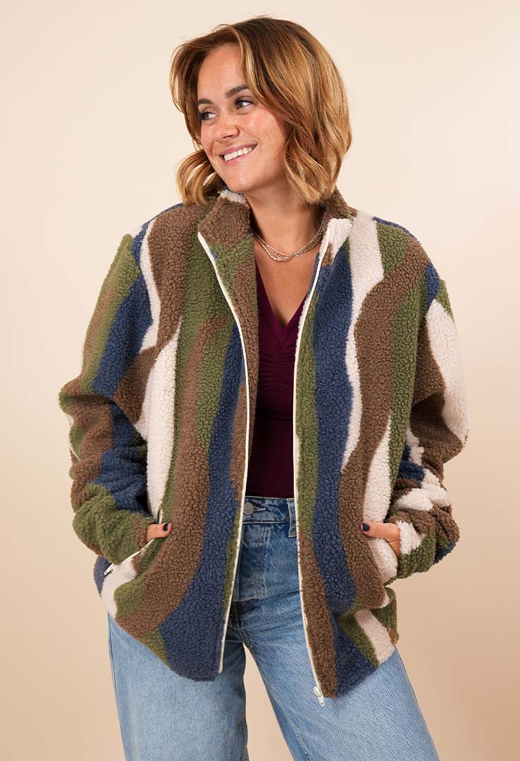 "Forest Waves" Plüschjacke