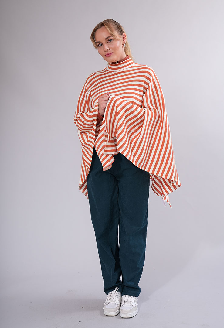 "Striped Flow" Poncho